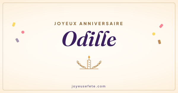 Image « Joyeux anniversaire Odille » au format large