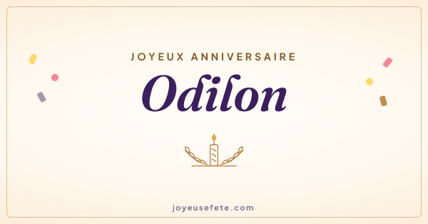 Image « Joyeux anniversaire Odilon » au format large