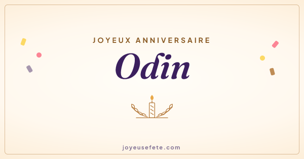 Image « Joyeux anniversaire Odin » au format large