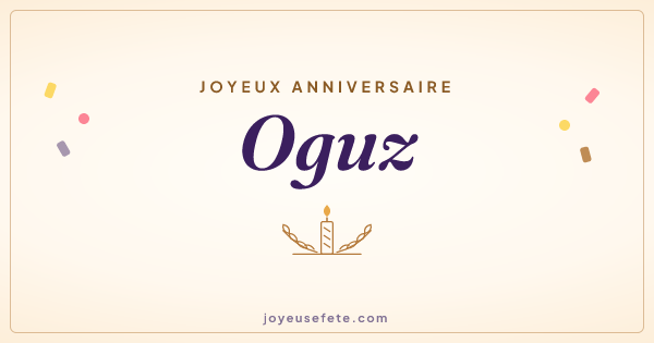 Image « Joyeux anniversaire Oguz » au format large
