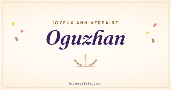 Image « Joyeux anniversaire Oguzhan » au format large