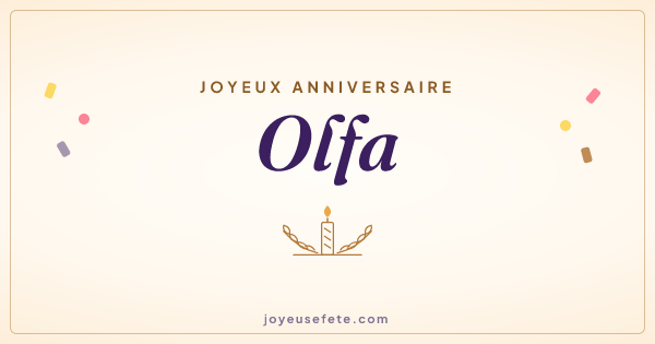 Image « Joyeux anniversaire Olfa » au format large