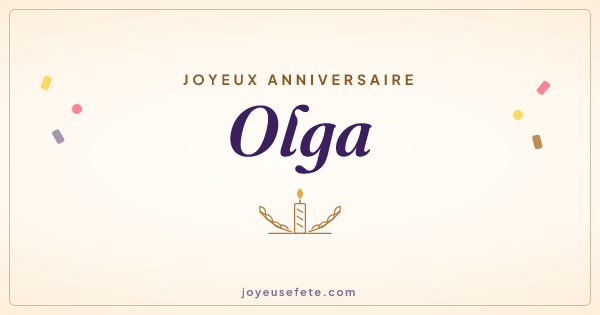 Image « Joyeux anniversaire Olga » au format large