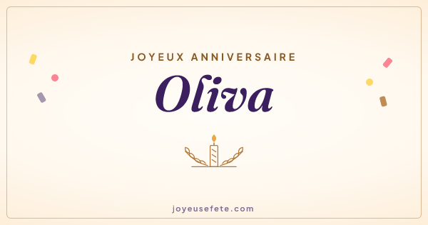 Image « Joyeux anniversaire Oliva » au format large