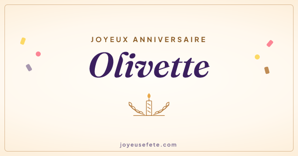 Image « Joyeux anniversaire Olivette » au format large