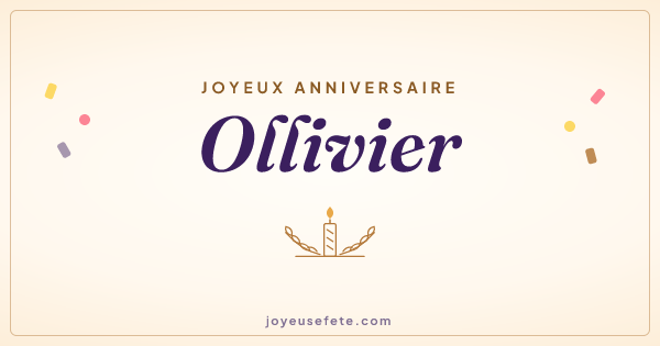 Image « Joyeux anniversaire Ollivier » au format large