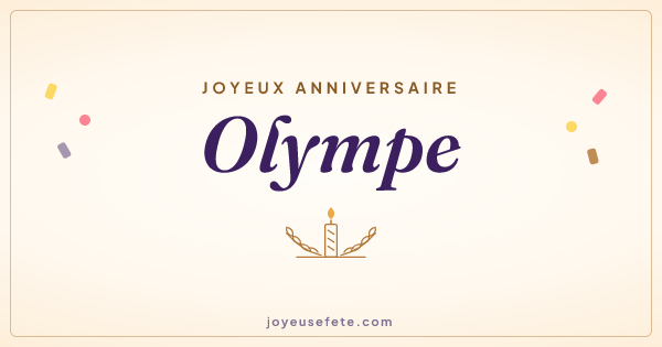 Image « Joyeux anniversaire Olympe » au format large