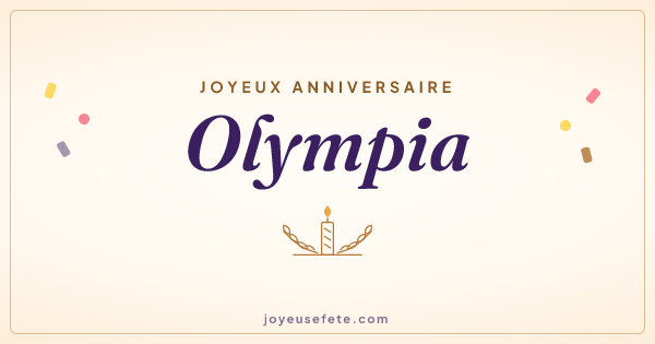 Image « Joyeux anniversaire Olympia » au format large