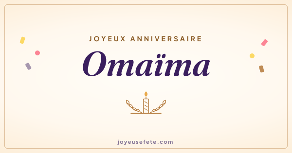 Image « Joyeux anniversaire Omaïma » au format large