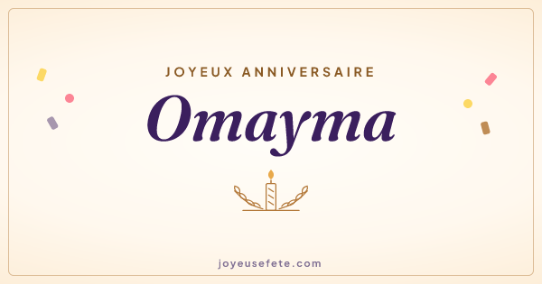 Image « Joyeux anniversaire Omayma » au format large