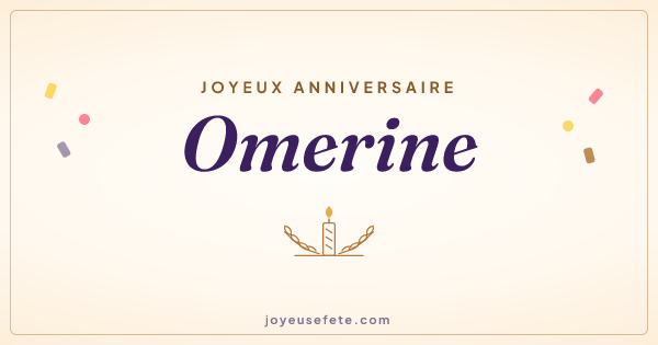 Image « Joyeux anniversaire Omerine » au format large