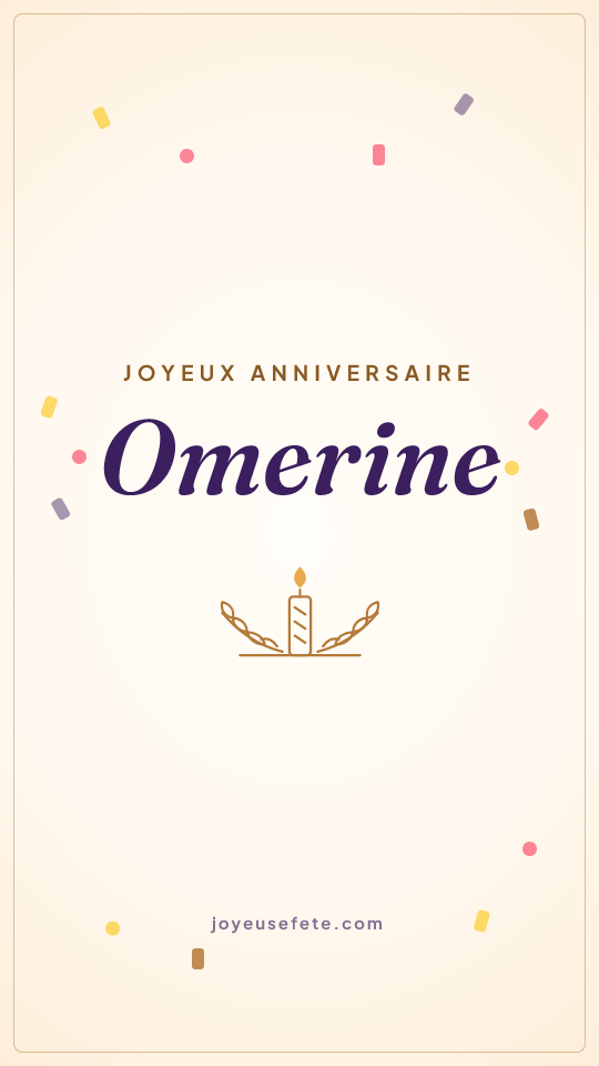 Image « Joyeux anniversaire Omerine » au format story