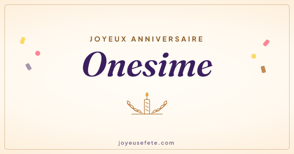 Image « Joyeux anniversaire Onesime » au format large
