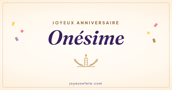 Image « Joyeux anniversaire Onesime » au format large