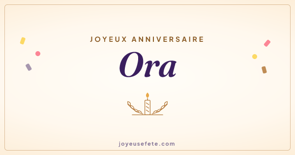 Image « Joyeux anniversaire Ora » au format large
