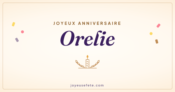 Image « Joyeux anniversaire Orelie » au format large