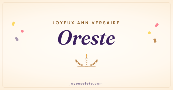 Image « Joyeux anniversaire Oreste » au format large