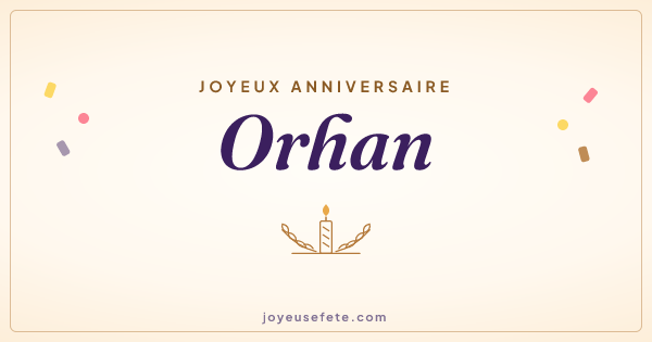 Image « Joyeux anniversaire Orhan » au format large