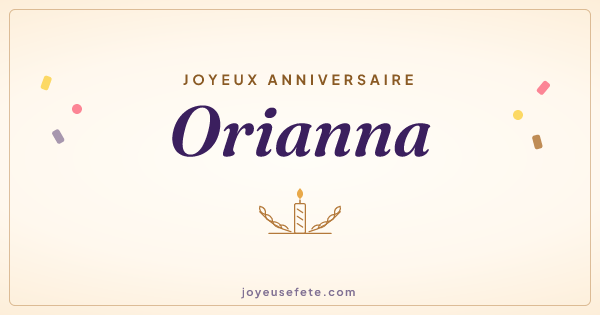 Image « Joyeux anniversaire Orianna » au format large