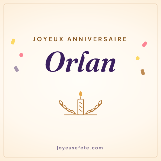Image carrée « Joyeux anniversaire Orlan » pour WhatsApp