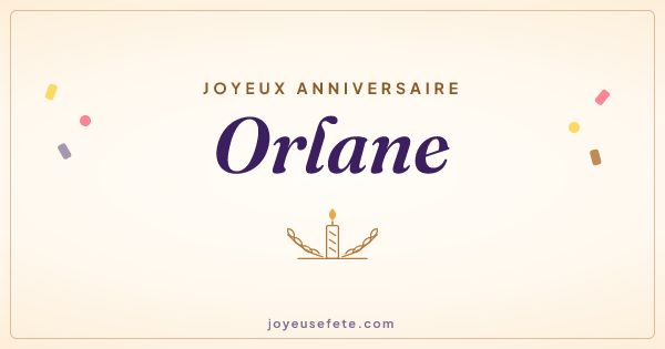 Image « Joyeux anniversaire Orlane » au format large