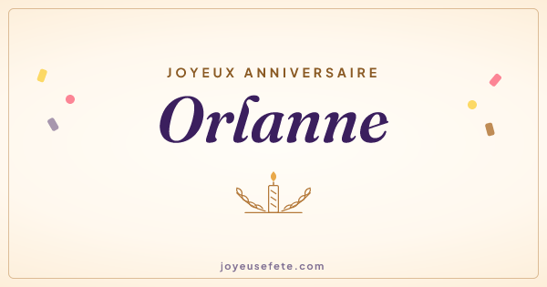 Image « Joyeux anniversaire Orlanne » au format large