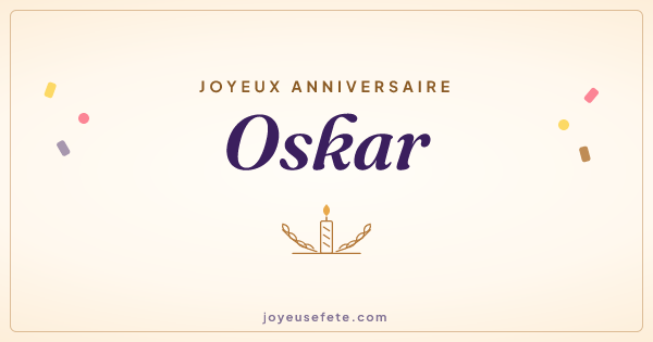 Image « Joyeux anniversaire Oskar » au format large