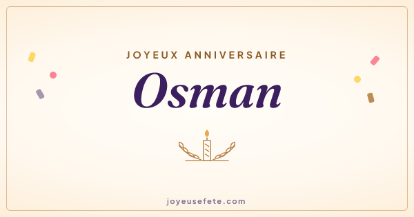 Image « Joyeux anniversaire Osman » au format large