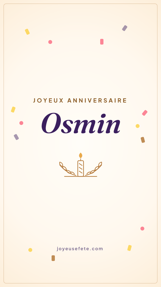 Image « Joyeux anniversaire Osmin » au format story