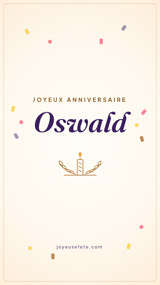 Image « Joyeux anniversaire Oswald » au format story