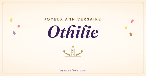 Image « Joyeux anniversaire Othilie » au format large