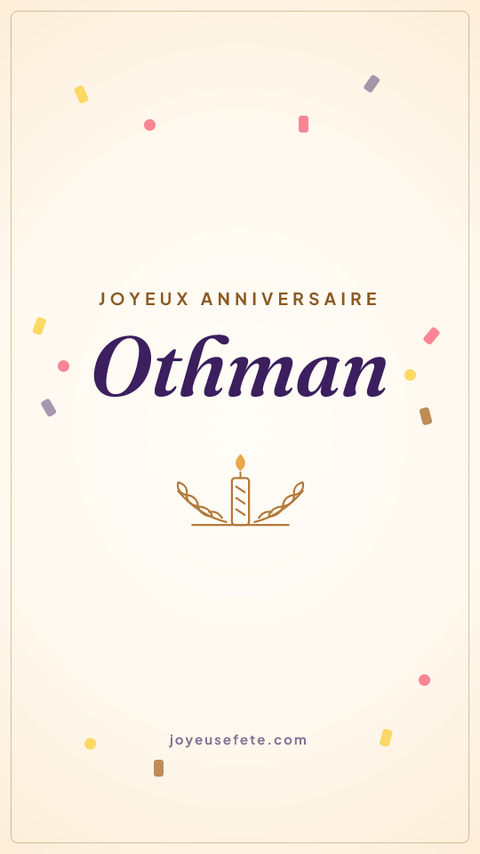 Image « Joyeux anniversaire Othman » au format story