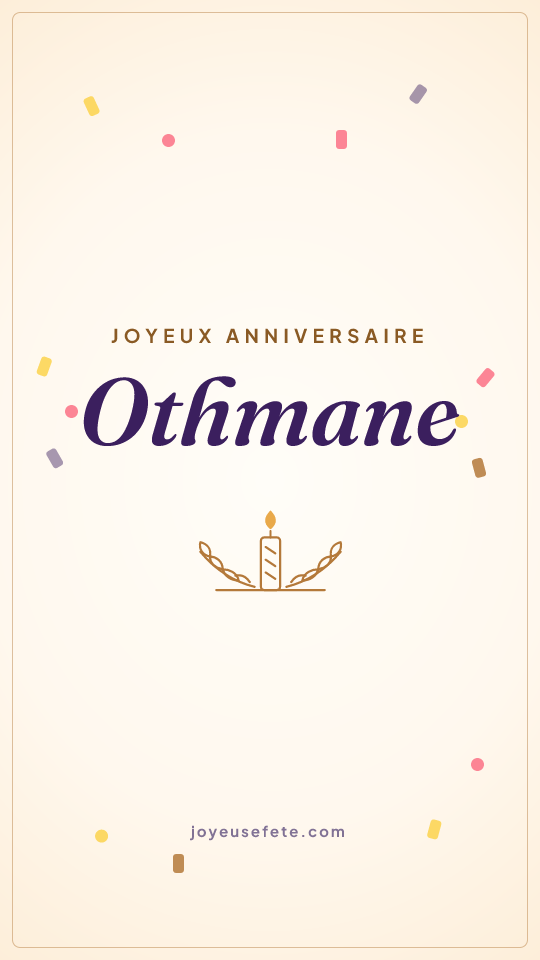 Image « Joyeux anniversaire Othmane » au format story