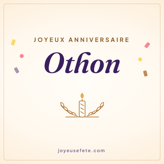 Image carrée « Joyeux anniversaire Othon » pour WhatsApp