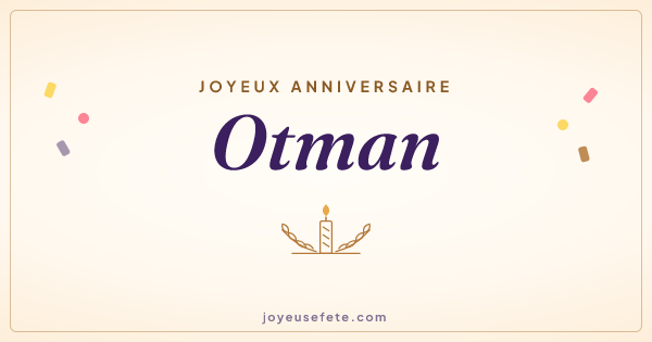 Image « Joyeux anniversaire Otman » au format large