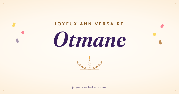 Image « Joyeux anniversaire Otmane » au format large