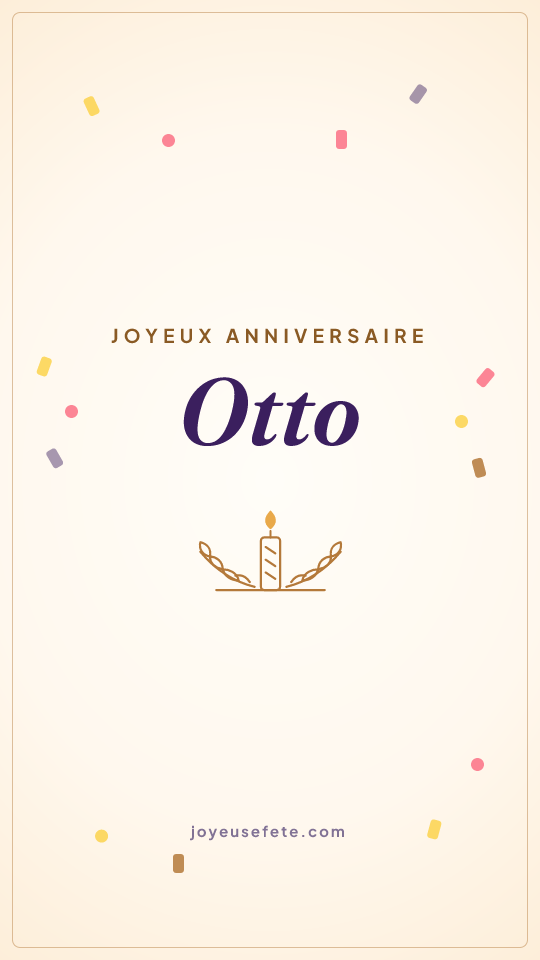 Image « Joyeux anniversaire Otto » au format story