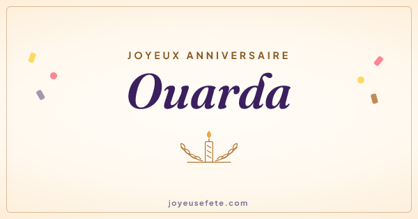 Image « Joyeux anniversaire Ouarda » au format large