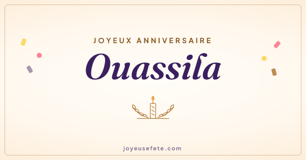 Image « Joyeux anniversaire Ouassila » au format large