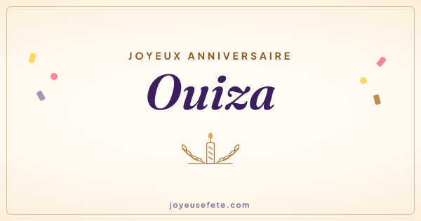 Image « Joyeux anniversaire Ouiza » au format large