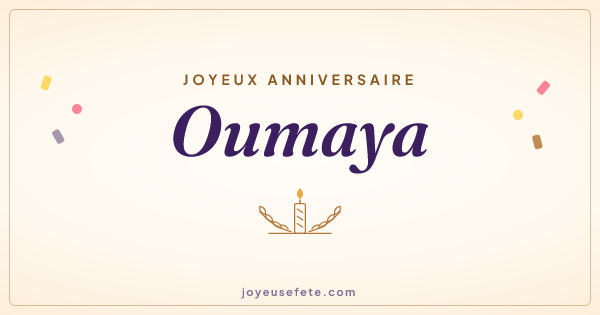 Image « Joyeux anniversaire Oumaya » au format large