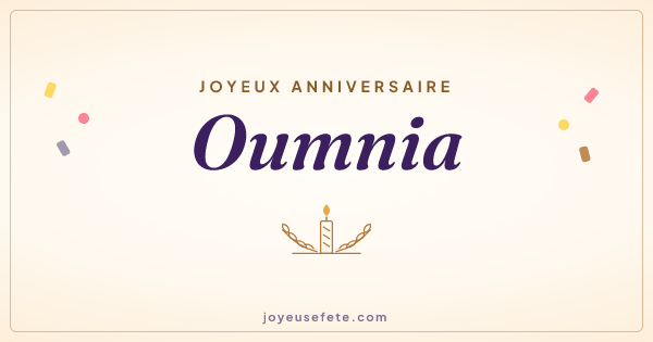 Image « Joyeux anniversaire Oumnia » au format large