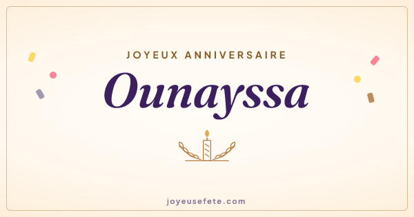 Image « Joyeux anniversaire Ounayssa » au format large