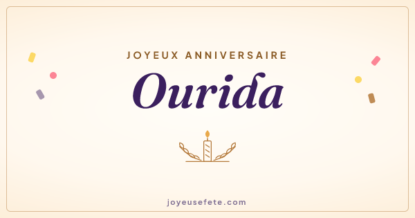Image « Joyeux anniversaire Ourida » au format large