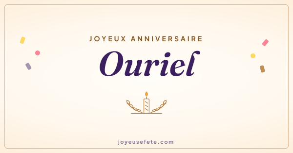 Image « Joyeux anniversaire Ouriel » au format large