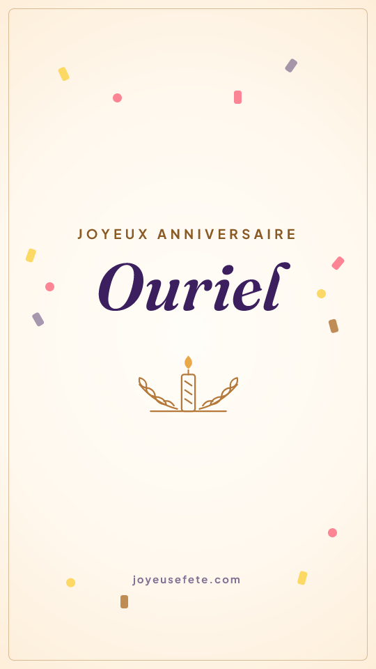 Image « Joyeux anniversaire Ouriel » au format story