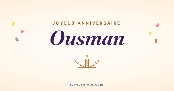 Image « Joyeux anniversaire Ousman » au format large