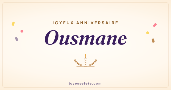 Image « Joyeux anniversaire Ousmane » au format large