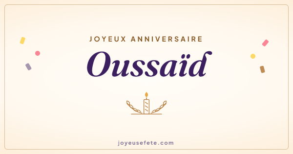 Image « Joyeux anniversaire Oussaïd » au format large