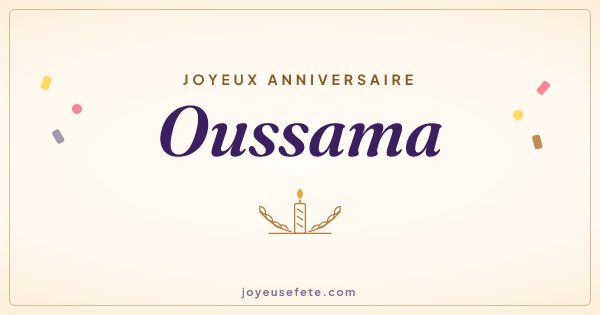Image « Joyeux anniversaire Oussama » au format large